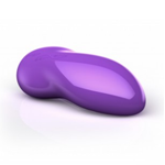 A strange-shaped purple vibrator.